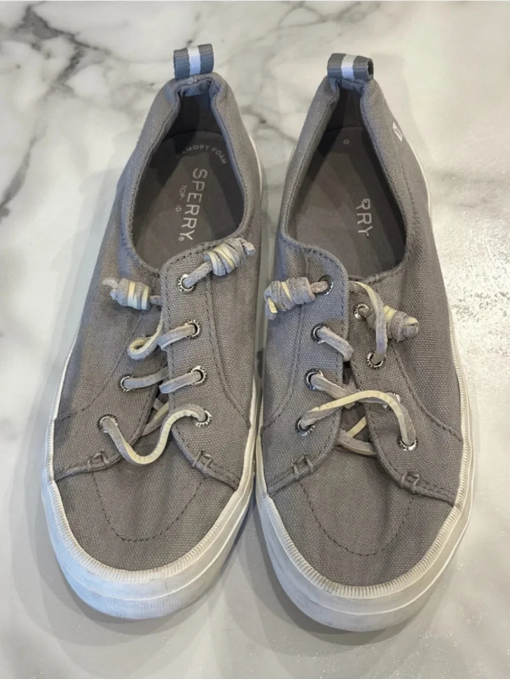 Women's Sperry Crest Vibe Canvas Gray, Size 7.5